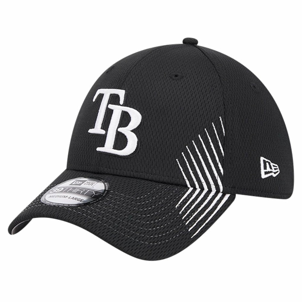 Tampa Bay Rays New Era Active Dash Mark 39THIRTY Flex Hat - Black Hats