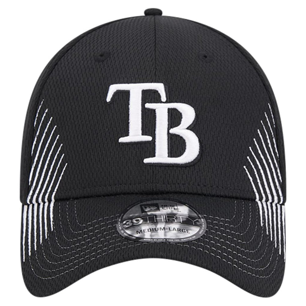 Tampa Bay Rays New Era Active Dash Mark 39THIRTY Flex Hat - Black Hats