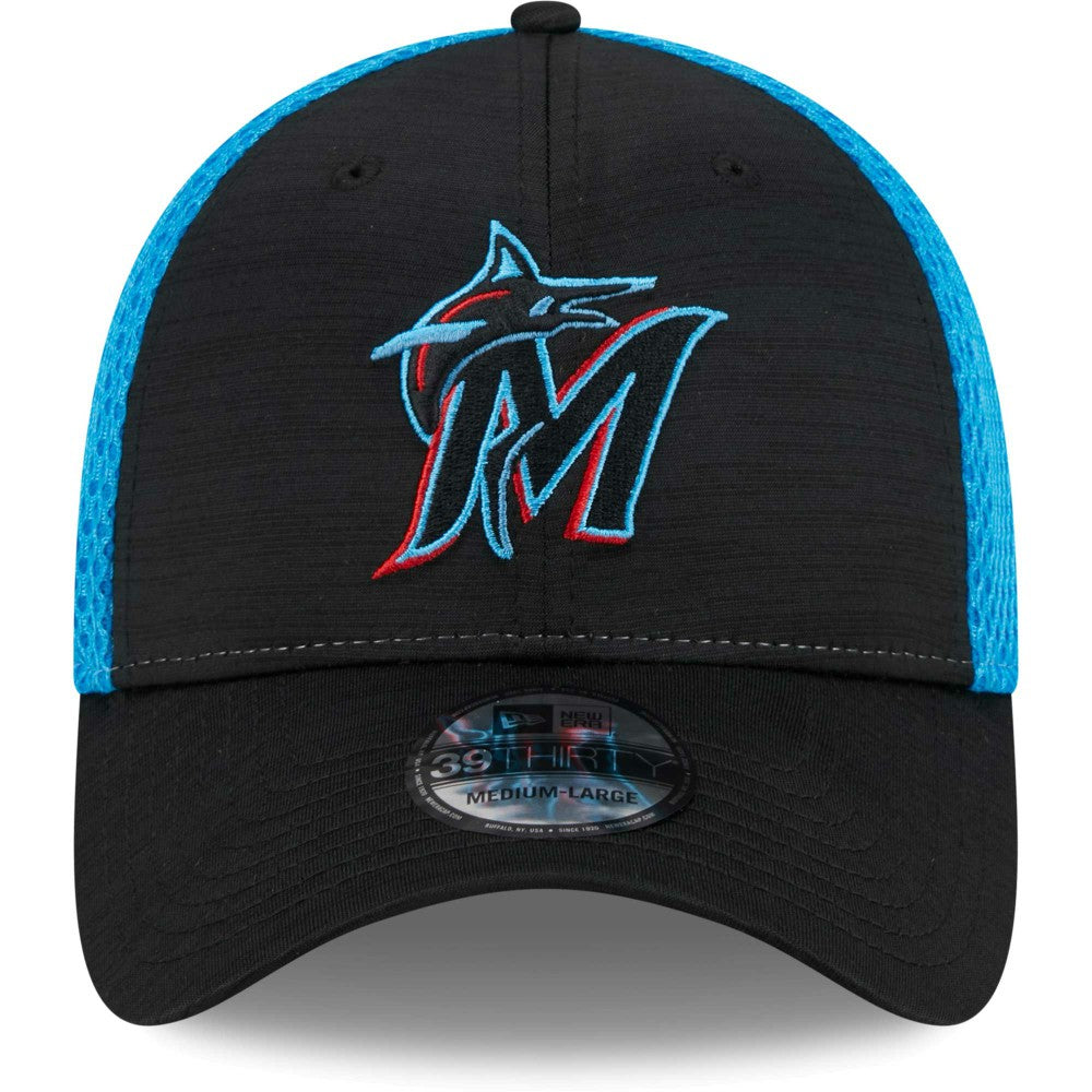 Miami Marlins New Era Neo 39THIRTY Flex Hat - Black Hats