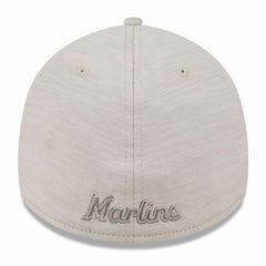 Miami Marlins New Era 2024 Clubhouse 39THIRTY Flex Hat - Cream Hats
