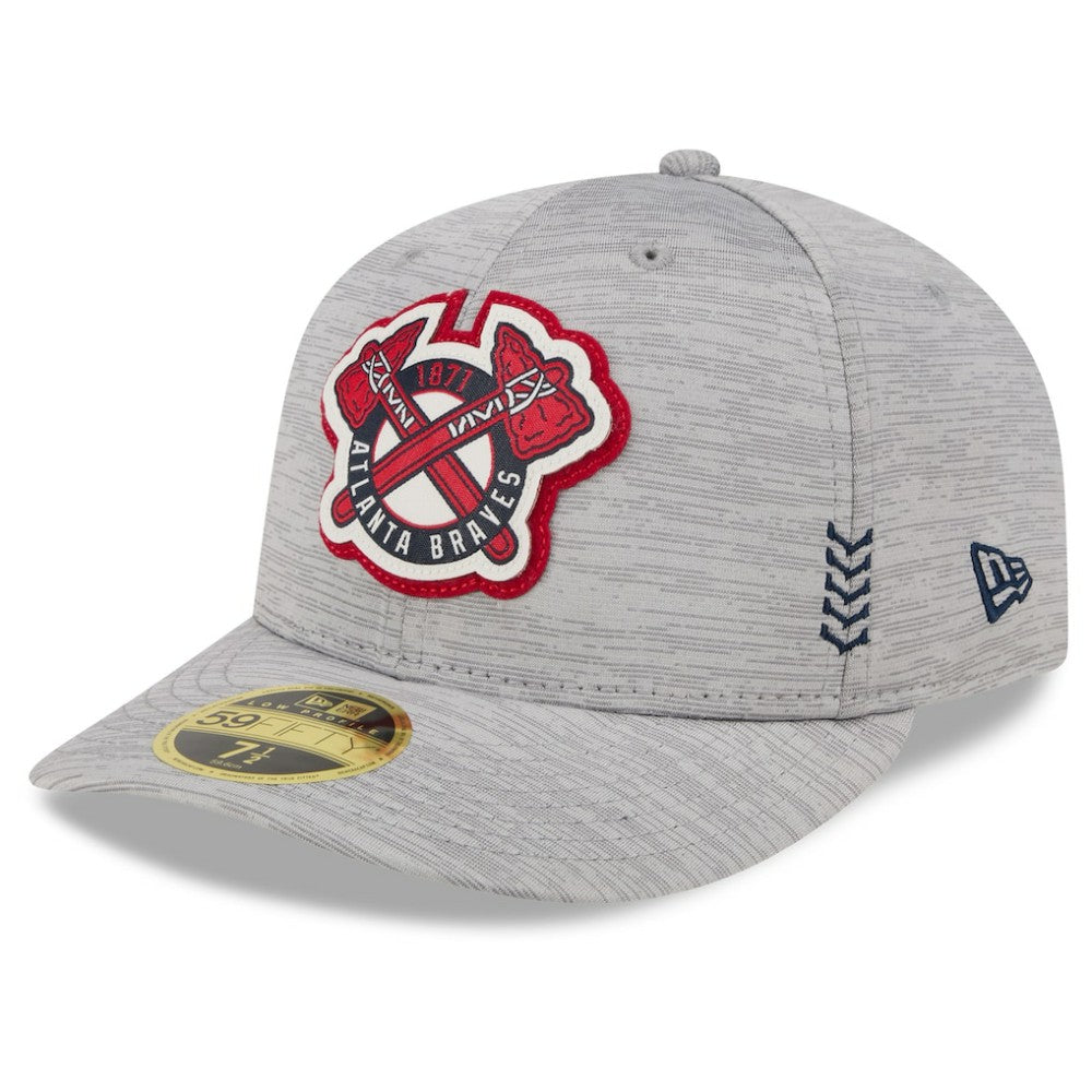 Atlanta Braves New Era 2024 Clubhouse Low Profile 59FIFTY Fitted Hat - Gray Hats