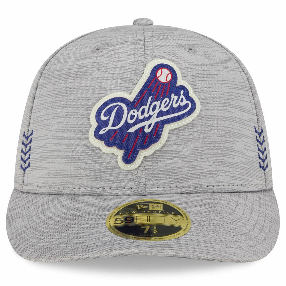 Los Angeles Dodgers New Era 2024 Clubhouse Low Profile 59FIFTY Fitted Hat - Gray Hats