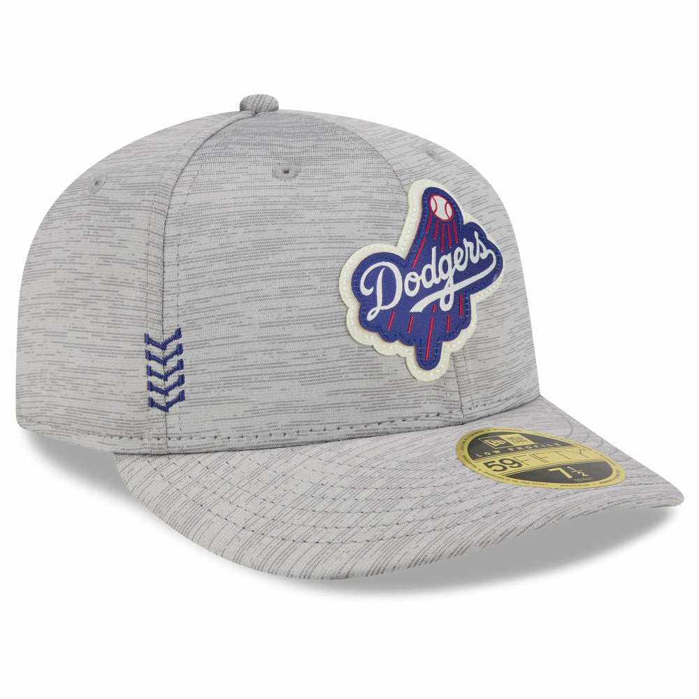 Los Angeles Dodgers New Era 2024 Clubhouse Low Profile 59FIFTY Fitted Hat - Gray Hats