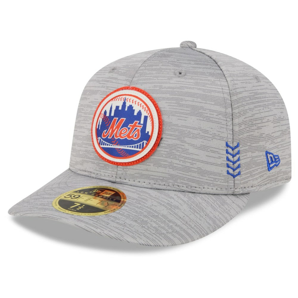 New York Mets New Era 2024 Clubhouse Low Profile 59FIFTY Fitted Hat - Gray Hats