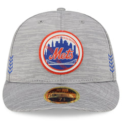 New York Mets New Era 2024 Clubhouse Low Profile 59FIFTY Fitted Hat - Gray Hats