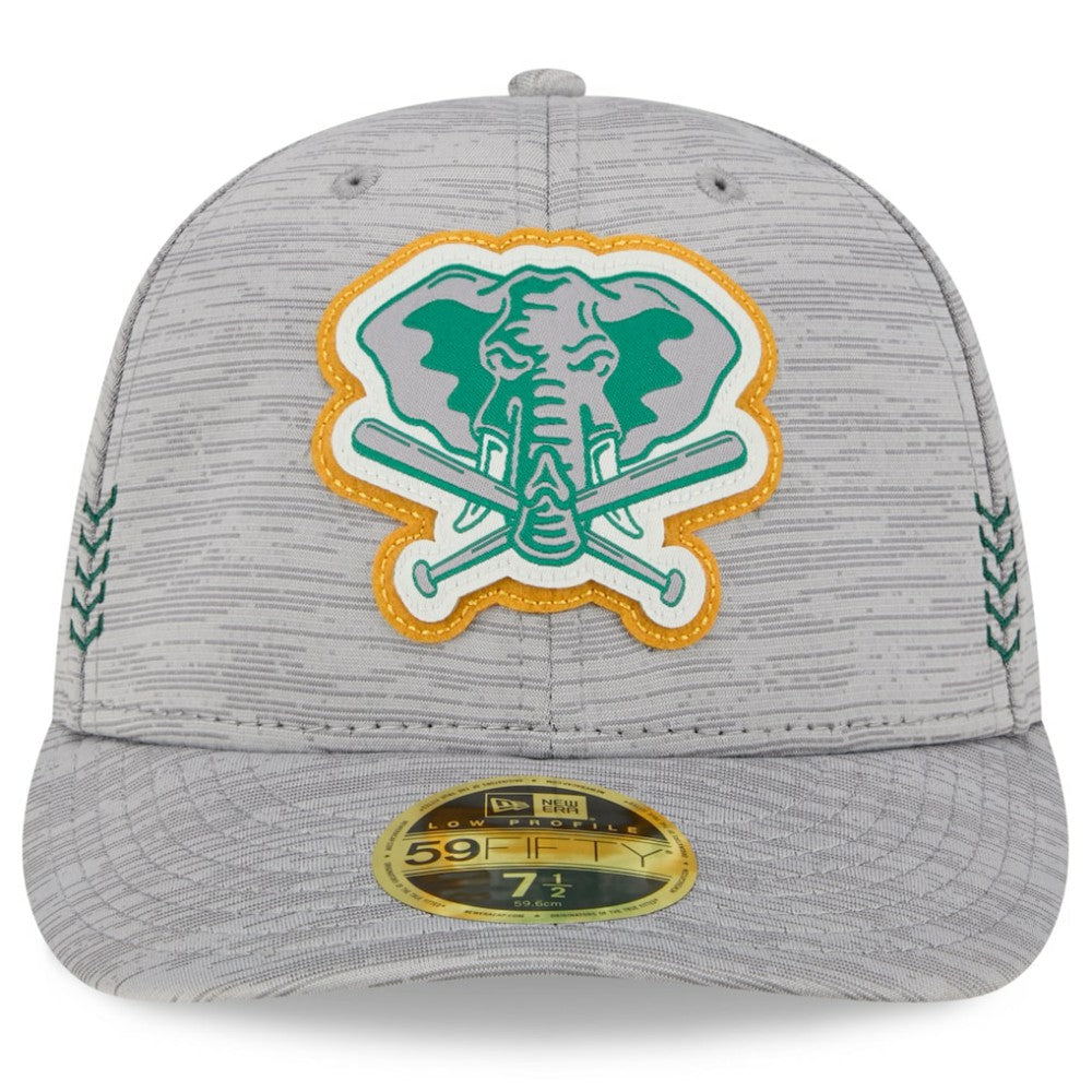 Athletics New Era 2024 Clubhouse Low Profile 59FIFTY Fitted Hat - Gray Hats