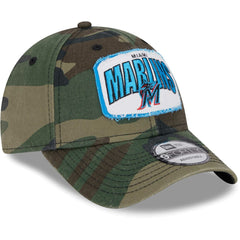Miami Marlins New Era Gameday 9FORTY Adjustable Hat - Camo Hats