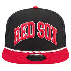 Boston Red Sox New Era Throwback Meshback Golfer Hat - Black Hats