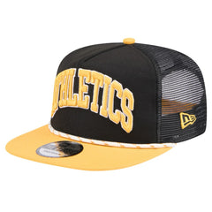 Athletics New Era Throwback Meshback Golfer Hat - Black Hats