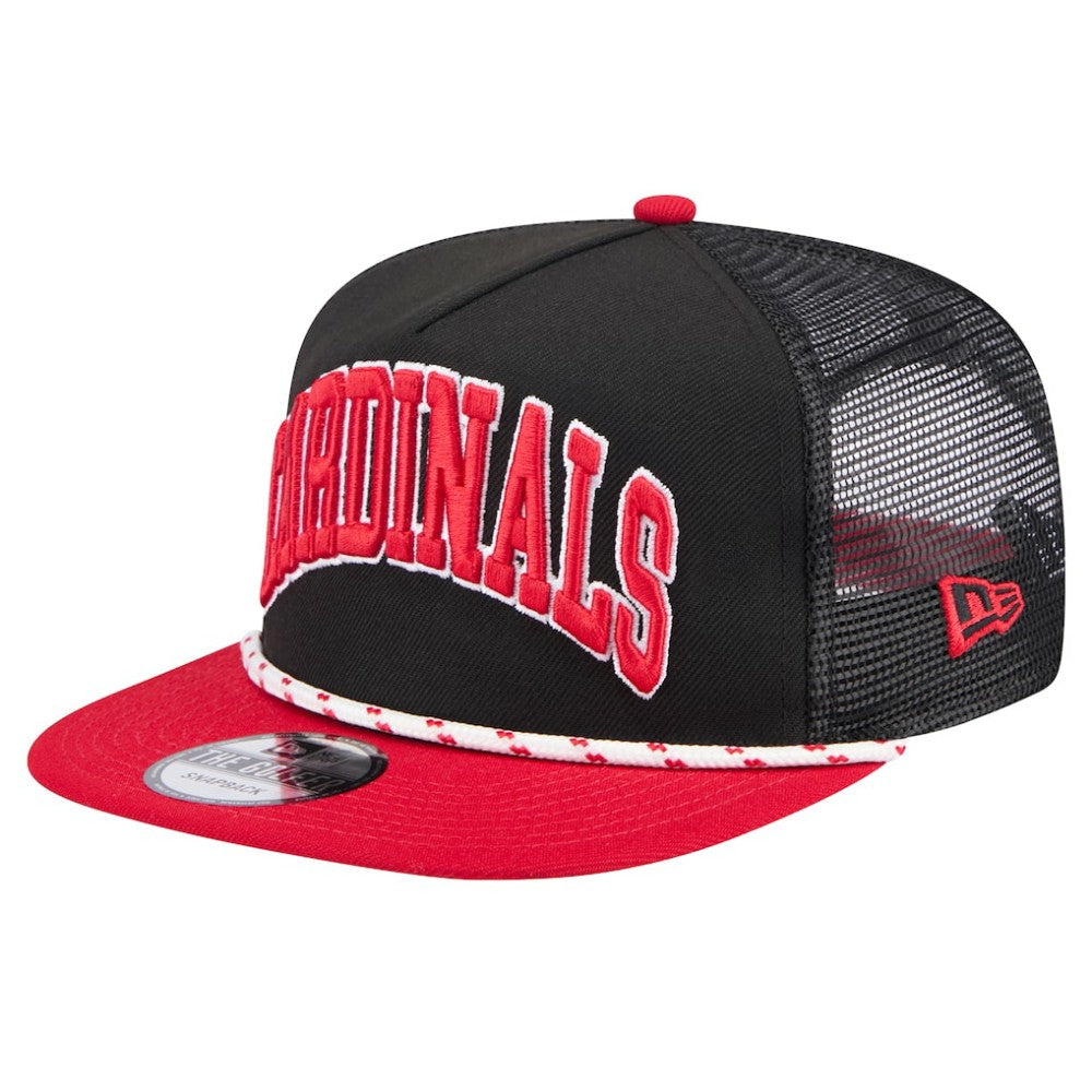 St. Louis Cardinals New Era Throwback Meshback Golfer Hat - Black Hats
