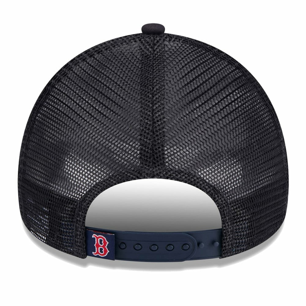 Boston Red Sox New Era Women's Throwback Team Foam Front A-Frame Trucker 9FORTY Adjustable Hat - White/Navy Hats