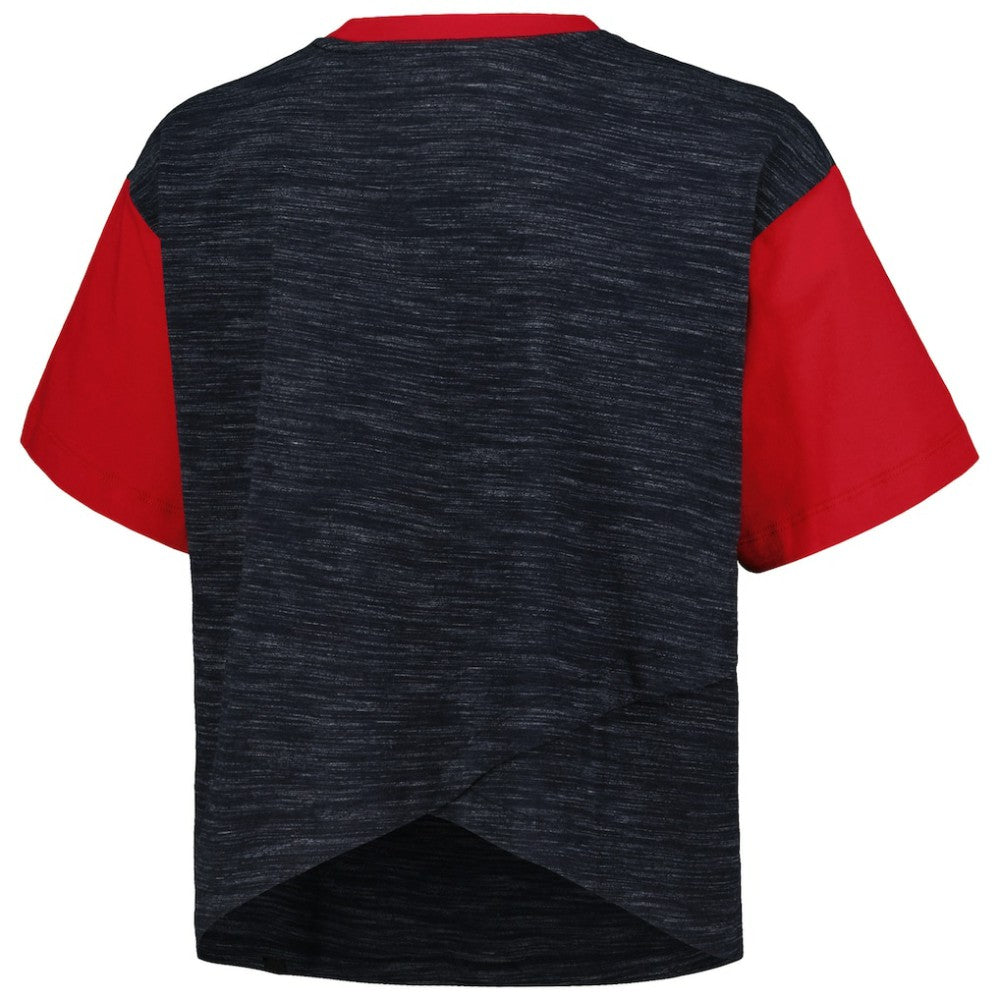 USWNT 5th & Ocean by New Era Women's Athletic Cross Back Cropped T-Shirt Navy shop