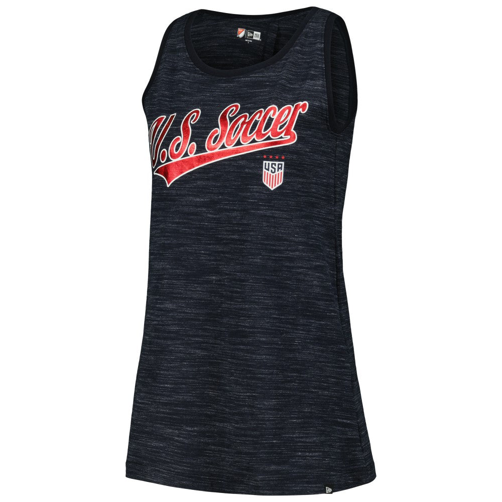 USWNT 5th & Ocean by New Era Women's Athletic Cross Back Tank Top Navy