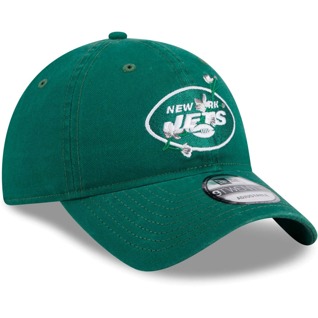 New York Jets New Era Women's Game Day Flower 9TWENTY Adjustable Hat Green