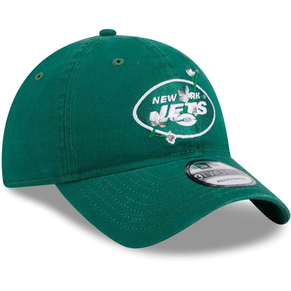 New York Jets New Era Women's Game Day Flower 9TWENTY Adjustable Hat Green