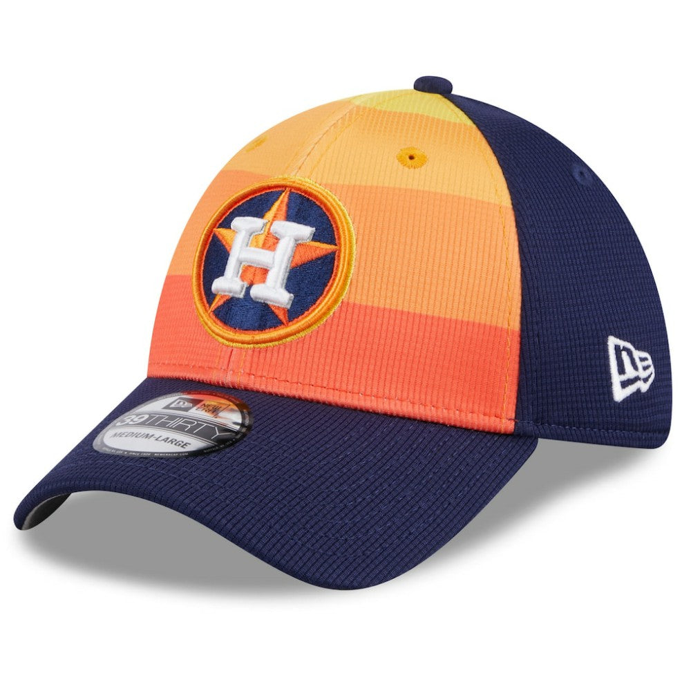 Houston Astros New Era 2025 Batting Practice 39THIRTY Flex Hat - Orange Hats