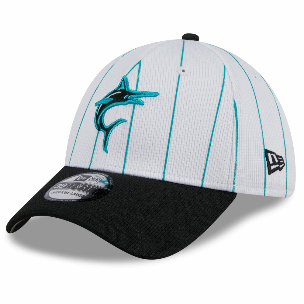 Miami Marlins New Era 2025 Batting Practice 39THIRTY Flex Hat - White Hats