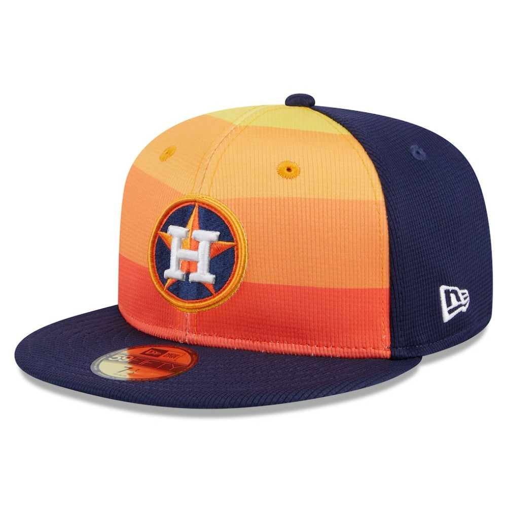 Houston Astros New Era 2025 Batting Practice 59FIFTY Fitted Hat - Orange Hats