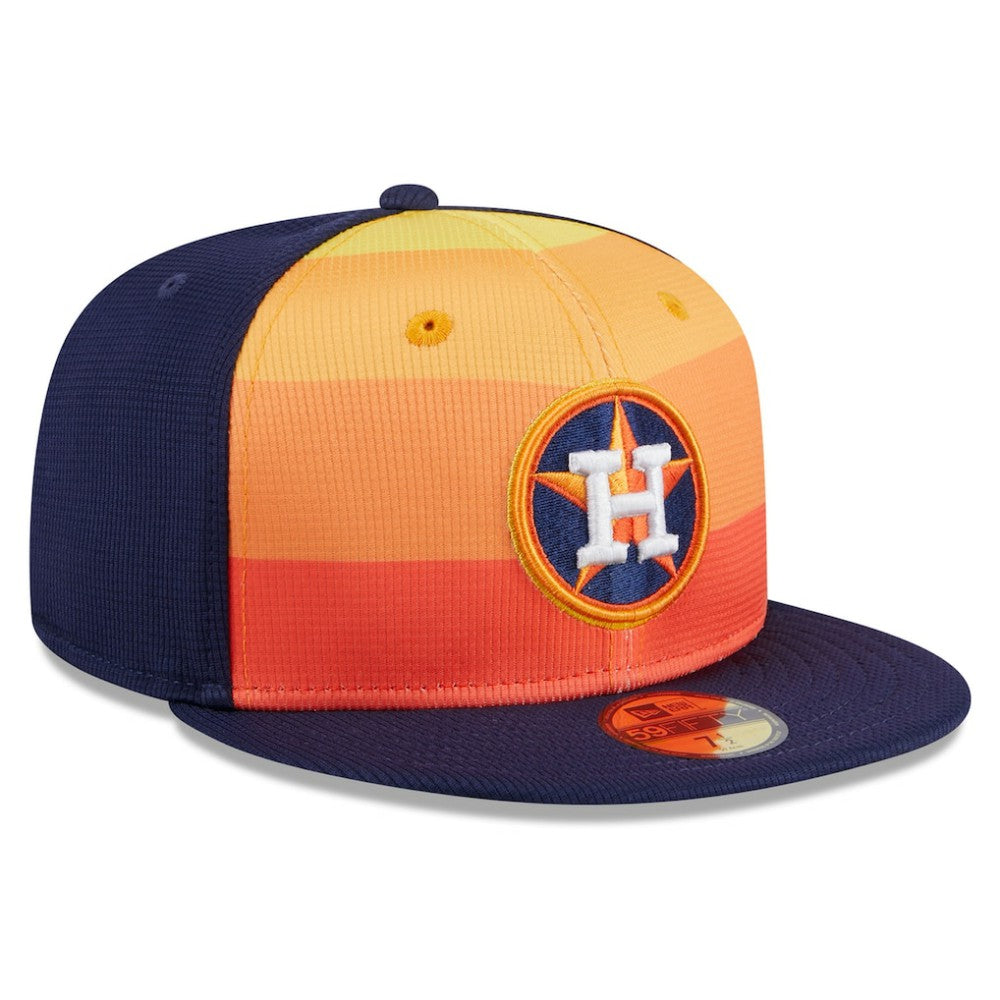 Houston Astros New Era 2025 Batting Practice 59FIFTY Fitted Hat - Orange Hats