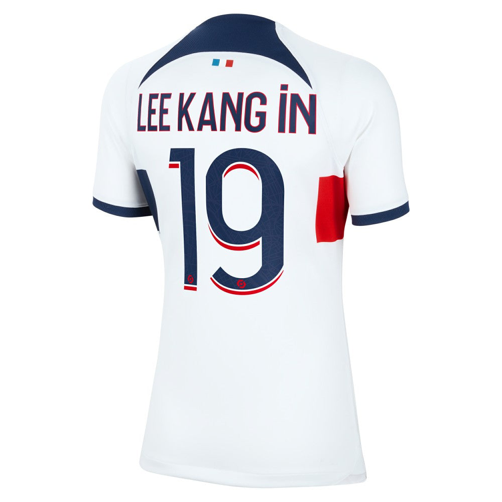 Lee Kang In Paris Saint-Germain Women's 2023/24 Away Stadium Replica Player Jersey White shop