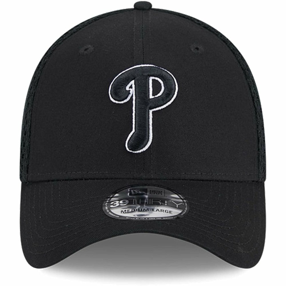 Philadelphia Phillies New Era Neo 39THIRTY Flex Hat - Black/White Hats