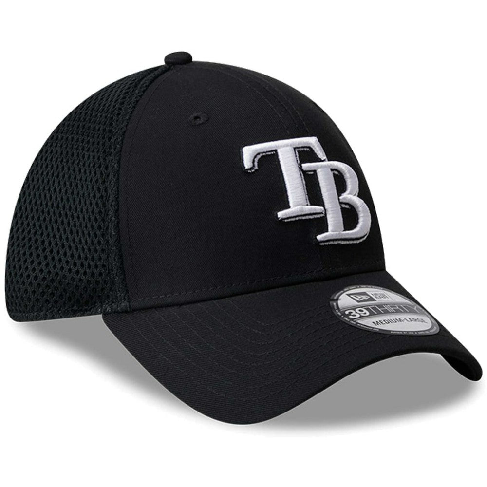 Tampa Bay Rays New Era Neo 39THIRTY Flex Hat - Black/White Hats