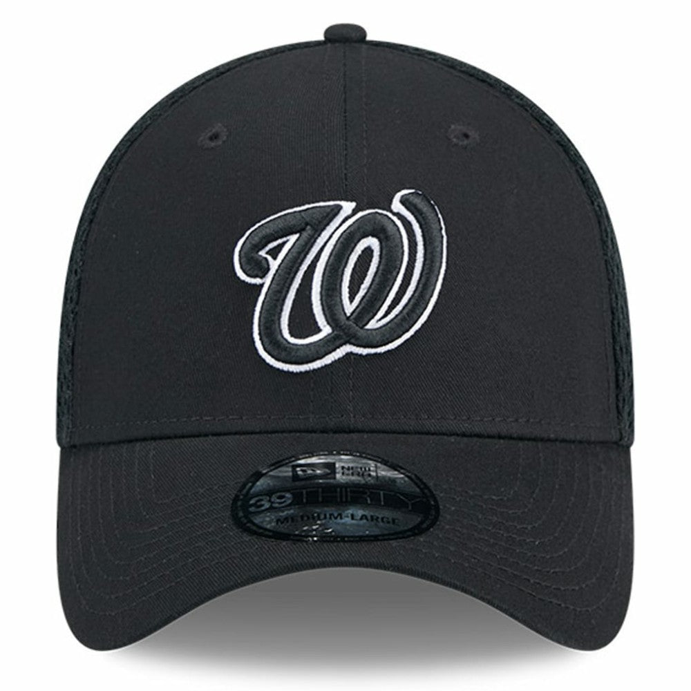 Washington Nationals New Era Neo 39THIRTY Flex Hat - Black/White Hats