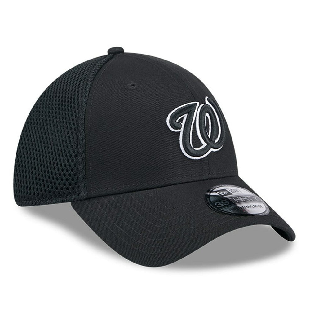 Washington Nationals New Era Neo 39THIRTY Flex Hat - Black/White Hats