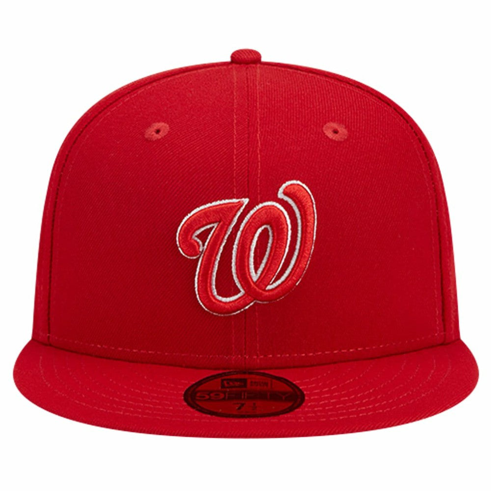 Washington Nationals New Era Logo 59FIFTY Fitted Hat - Red Hats