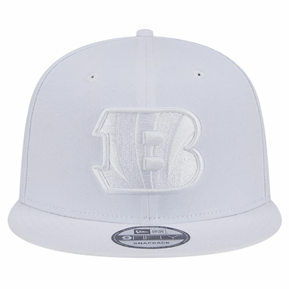 Cincinnati Bengals New Era Main White on White 9FIFTY Snapback Hat