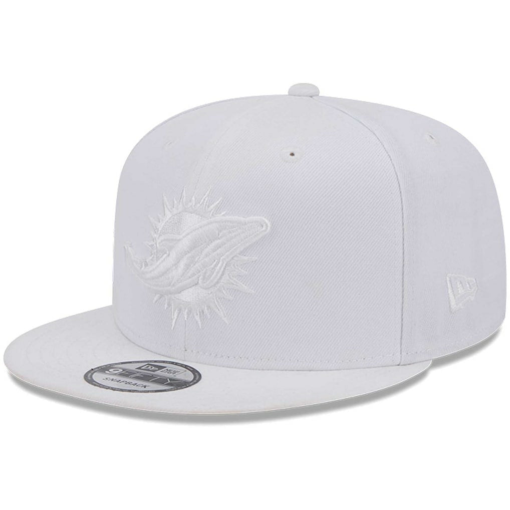 Miami Dolphins New Era Main White on White 9FIFTY Snapback Hat