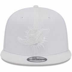 Miami Dolphins New Era Main White on White 9FIFTY Snapback Hat