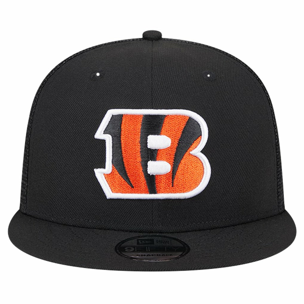 Cincinnati Bengals New Era Main Trucker 9FIFTY Snapback Hat Black