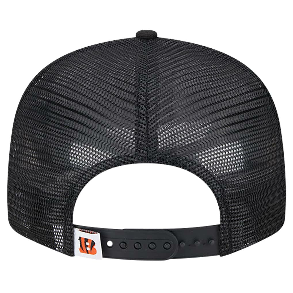 Cincinnati Bengals New Era Main Trucker 9FIFTY Snapback Hat Black