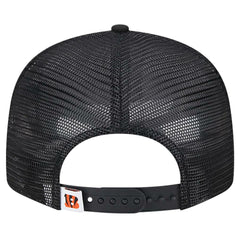 Cincinnati Bengals New Era Main Trucker 9FIFTY Snapback Hat Black