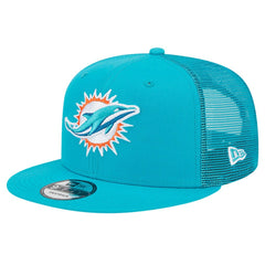 Miami Dolphins New Era Main Trucker 9FIFTY Snapback Hat Aqua