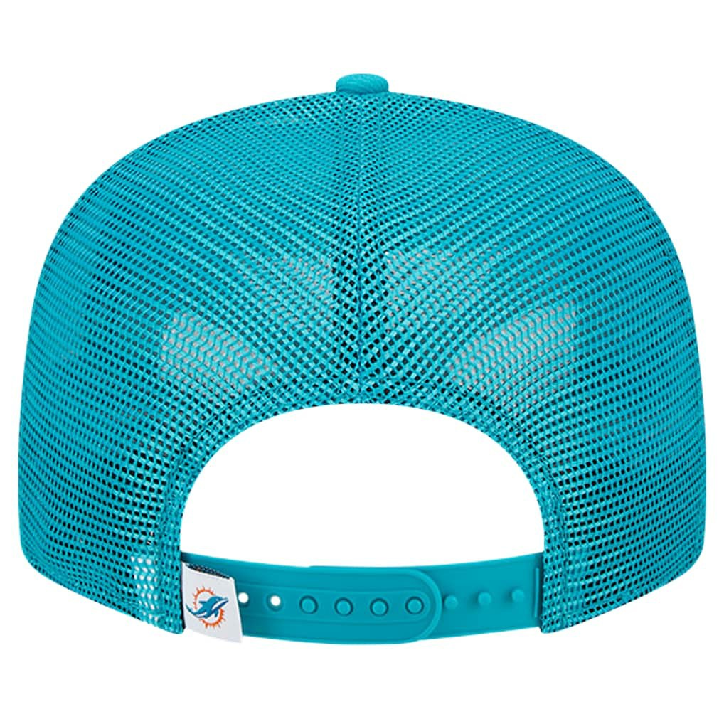 Miami Dolphins New Era Main Trucker 9FIFTY Snapback Hat Aqua