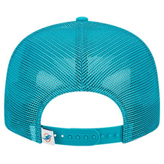 Miami Dolphins New Era Main Trucker 9FIFTY Snapback Hat Aqua