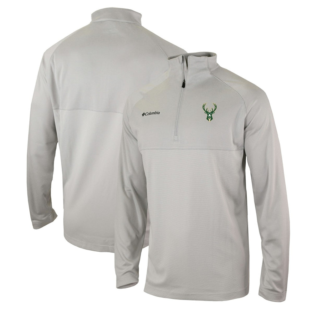 Milwaukee Bucks Omni-Wick Rockin' It Quarter-Zip Pullover Top Heather Gray