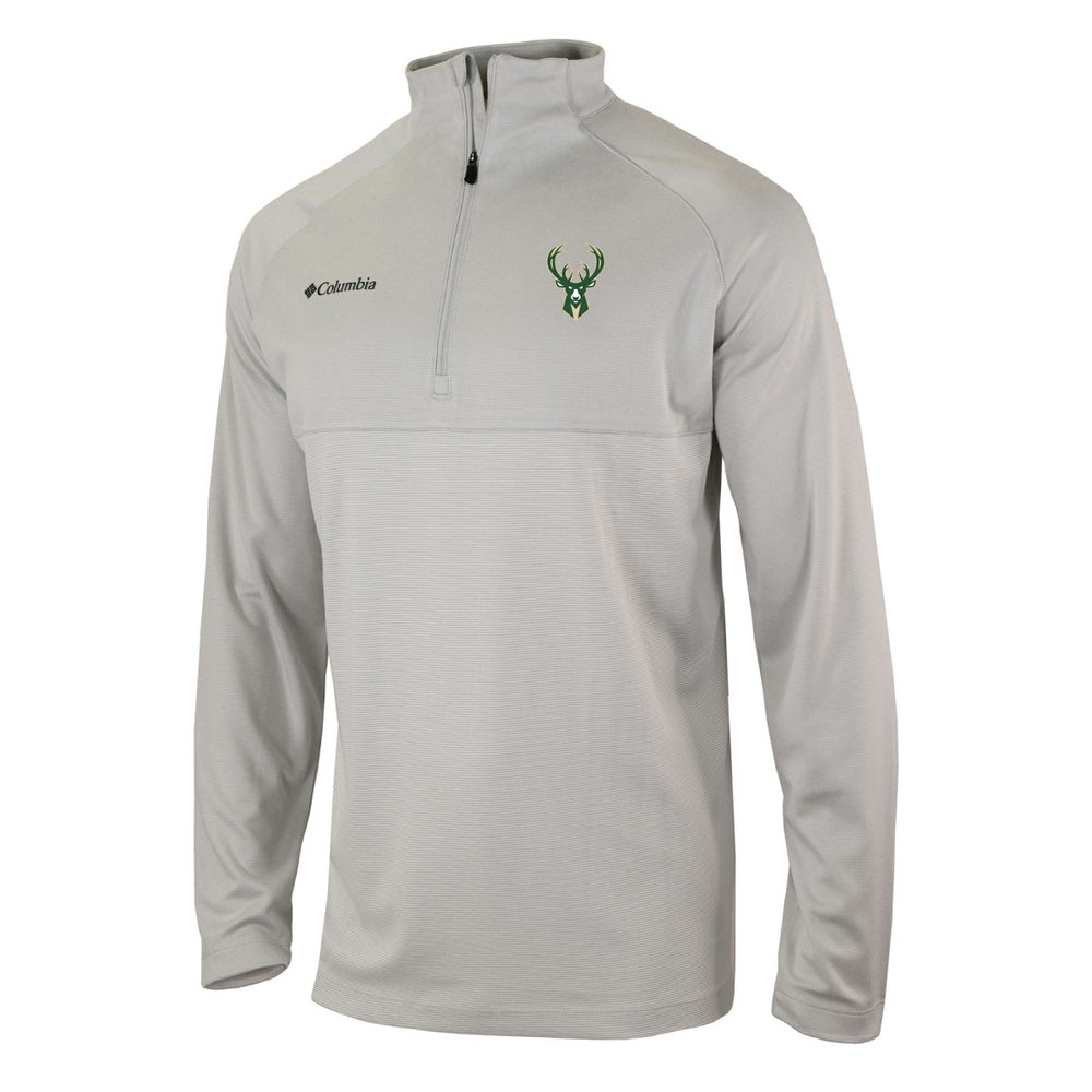 Milwaukee Bucks Omni-Wick Rockin' It Quarter-Zip Pullover Top Heather Gray