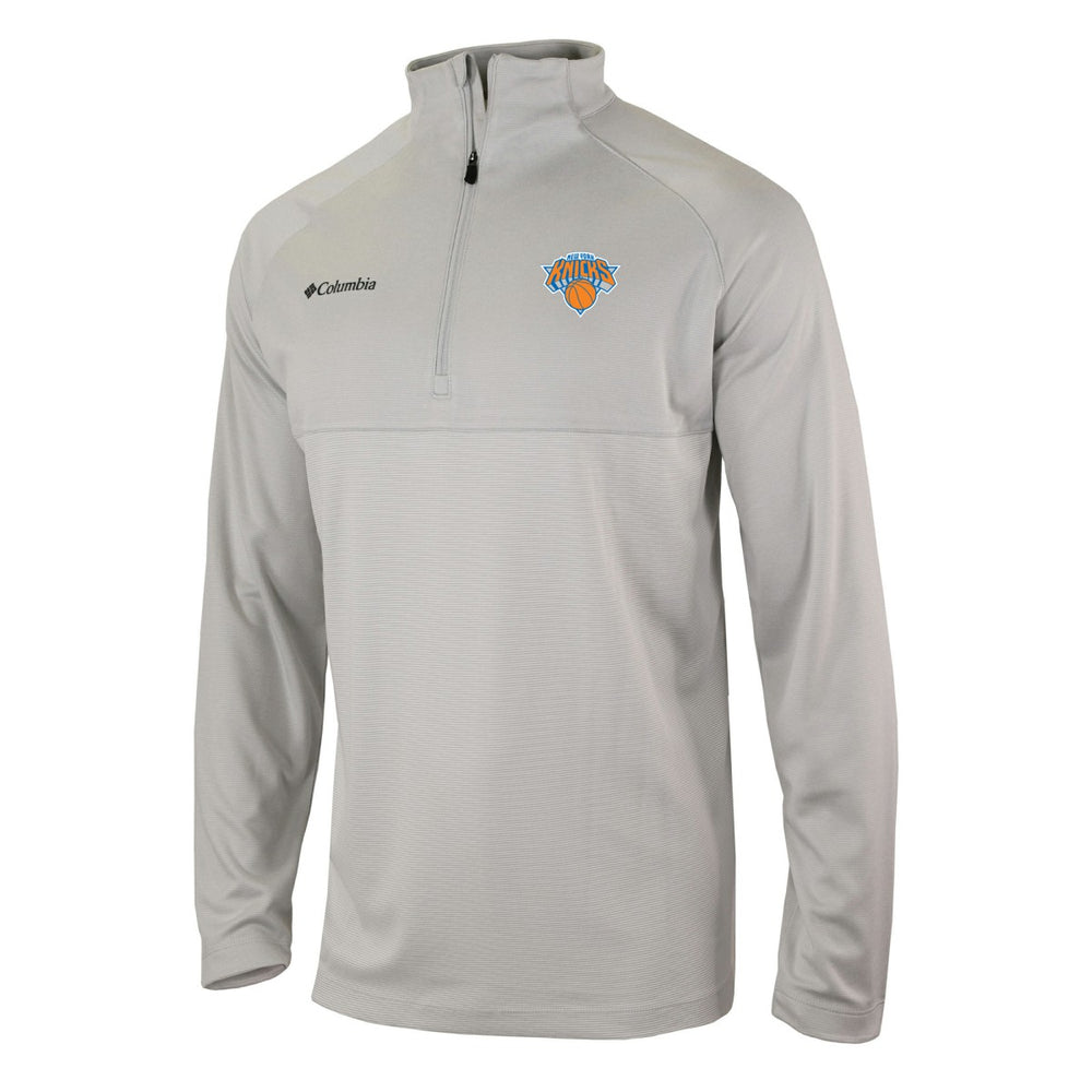 New York Knicks Omni-Wick Rockin' It Quarter-Zip Pullover Top Heather Gray