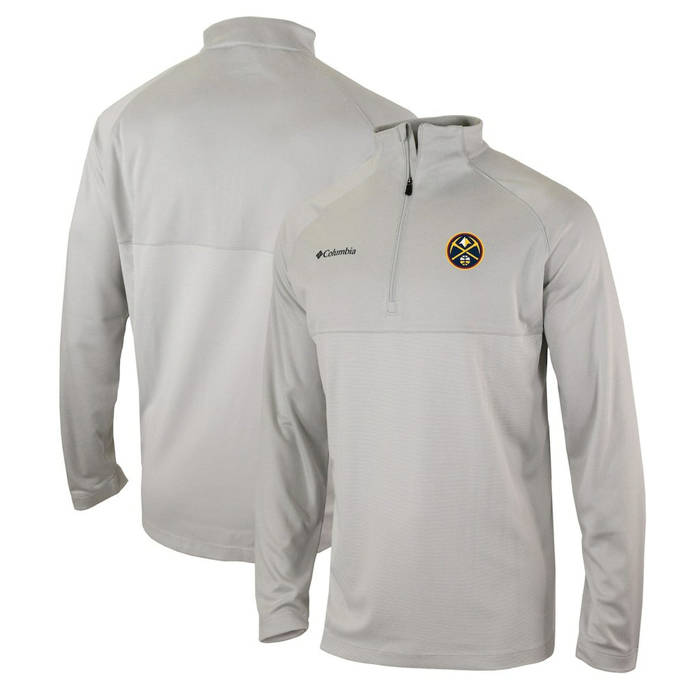 Denver Nuggets Omni-Wick Rockin' It Quarter-Zip Pullover Top Heather Gray