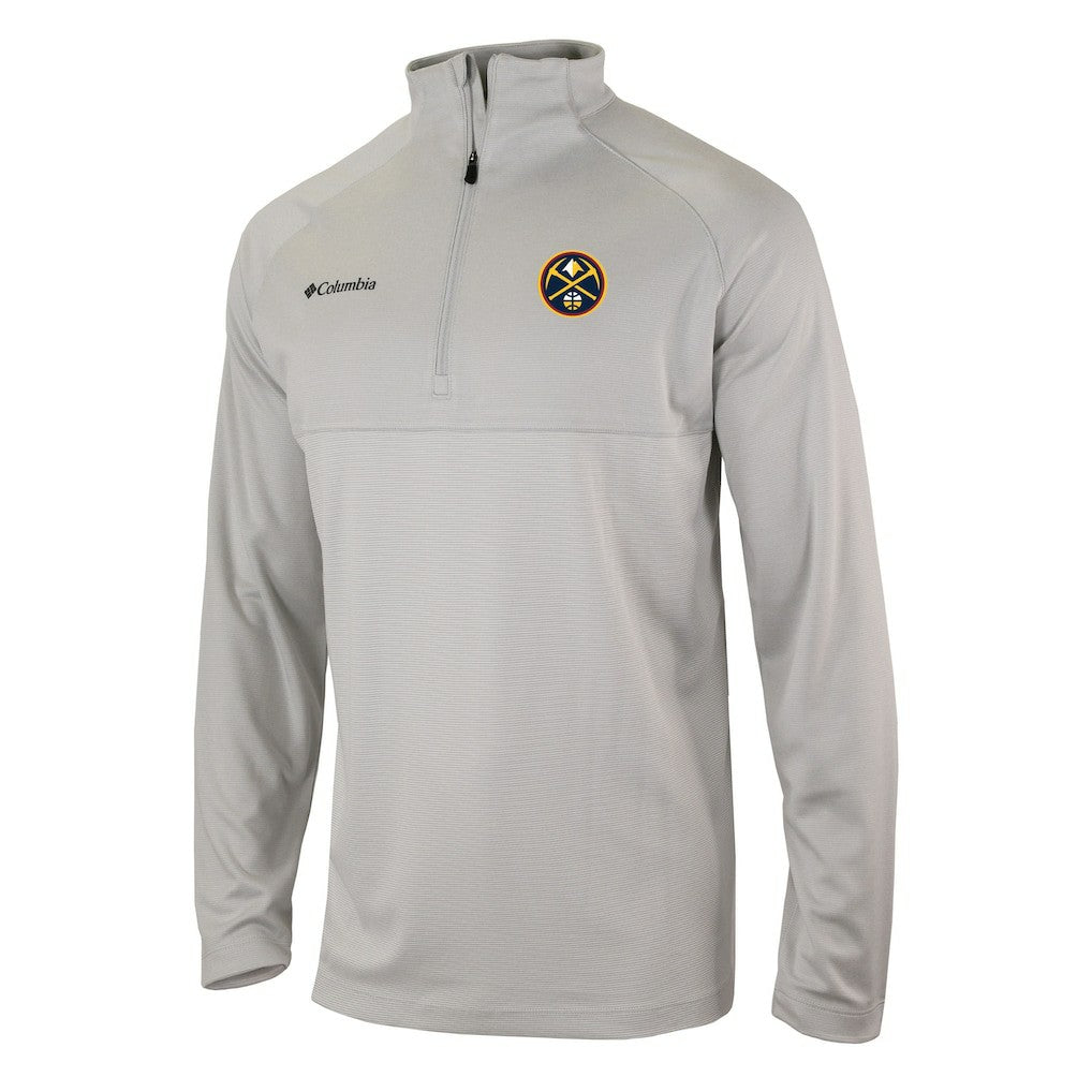 Denver Nuggets Omni-Wick Rockin' It Quarter-Zip Pullover Top Heather Gray