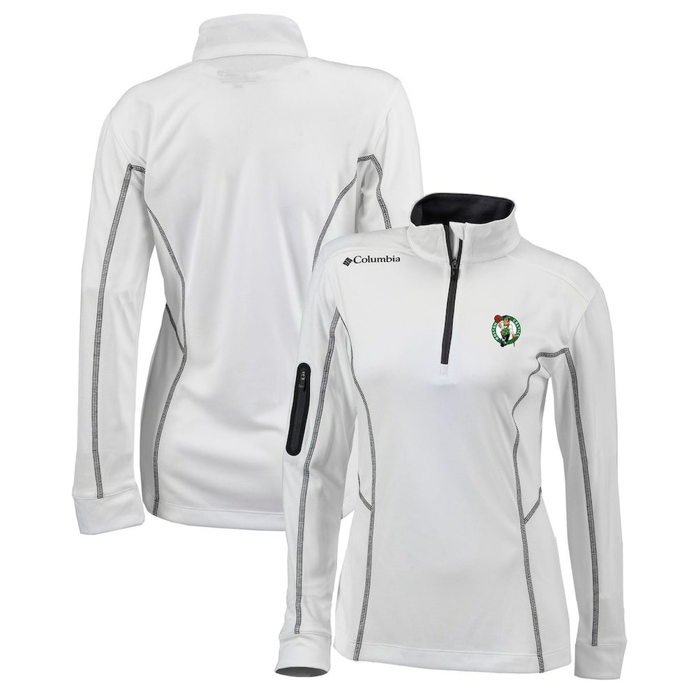 Boston Celtics Women's Omni-Wick Shotgun Quarter-Zip Pullover Top White