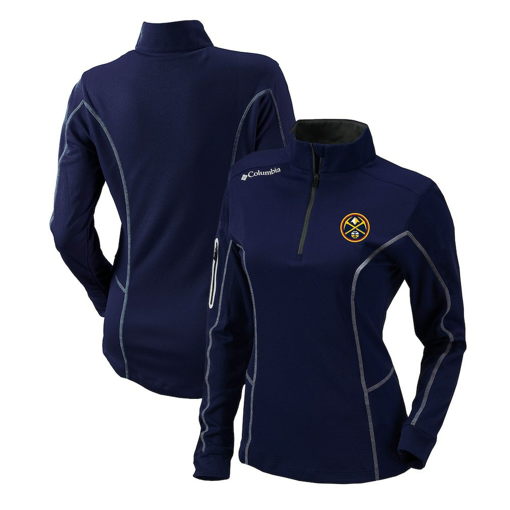 Denver Nuggets Women's Omni-Wick Shotgun Quarter-Zip Pullover Top Navy