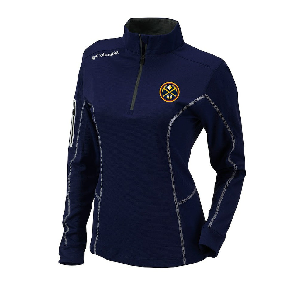 Denver Nuggets Women's Omni-Wick Shotgun Quarter-Zip Pullover Top Navy