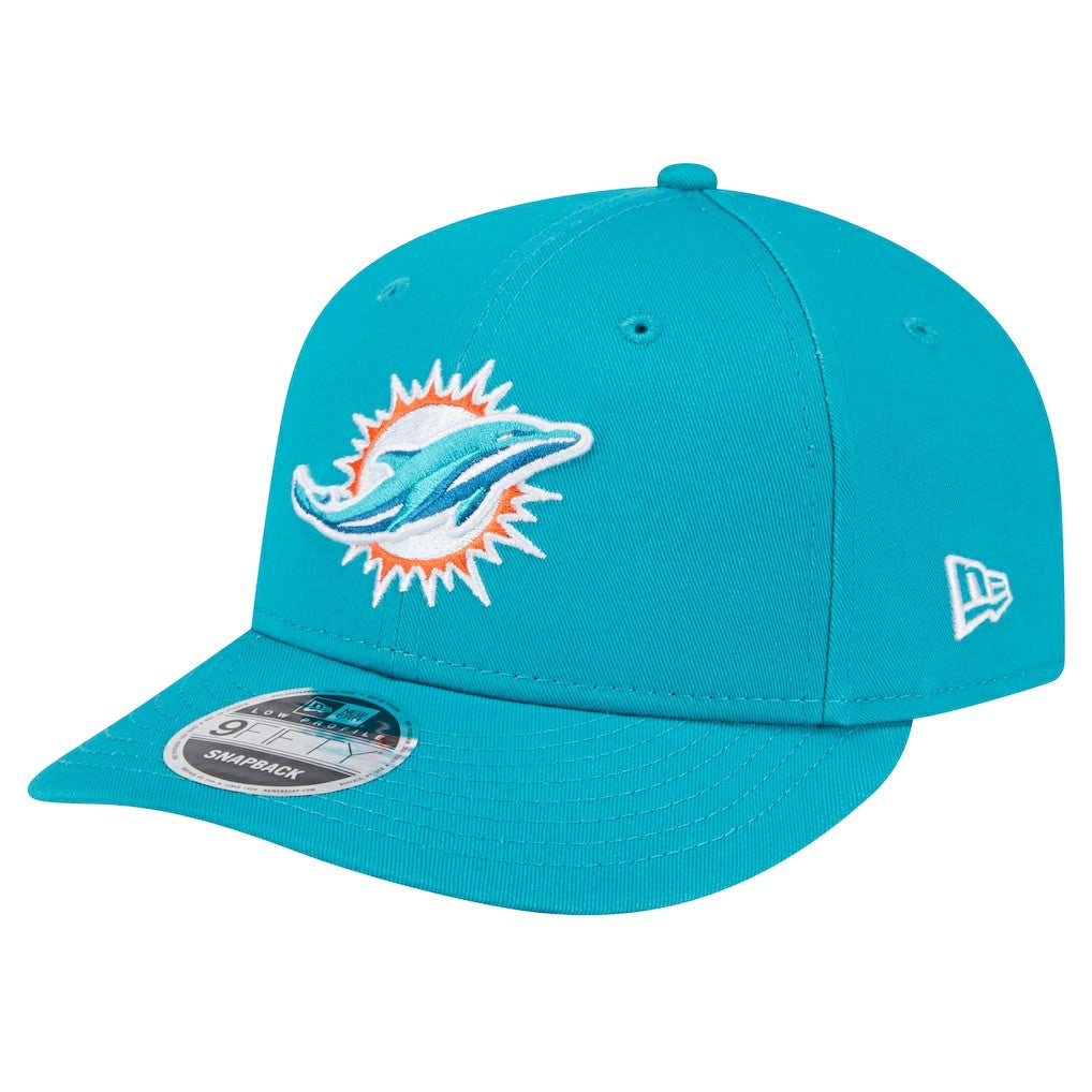Miami Dolphins New Era Main Low Profile 9FIFTY Snapback Hat Aqua