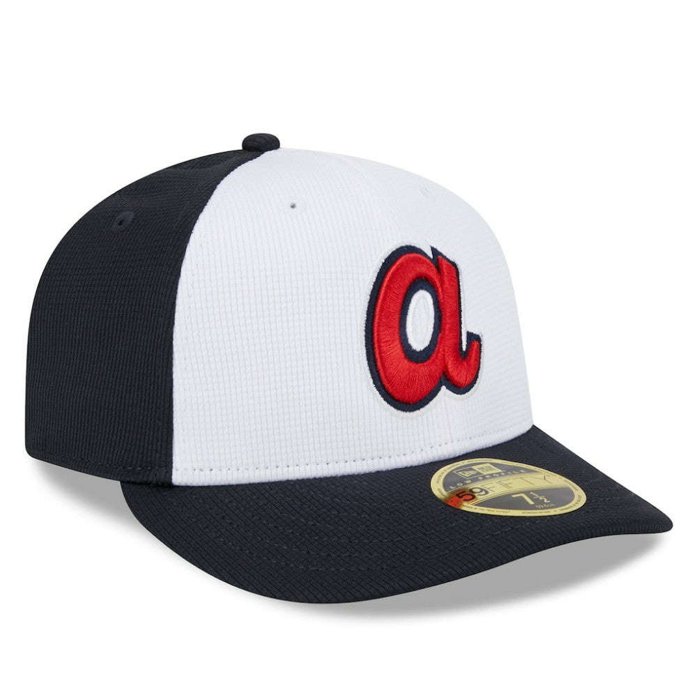 Atlanta Braves New Era 2025 Batting Practice Low Profile 59FIFTY Fitted Hat - White Hats