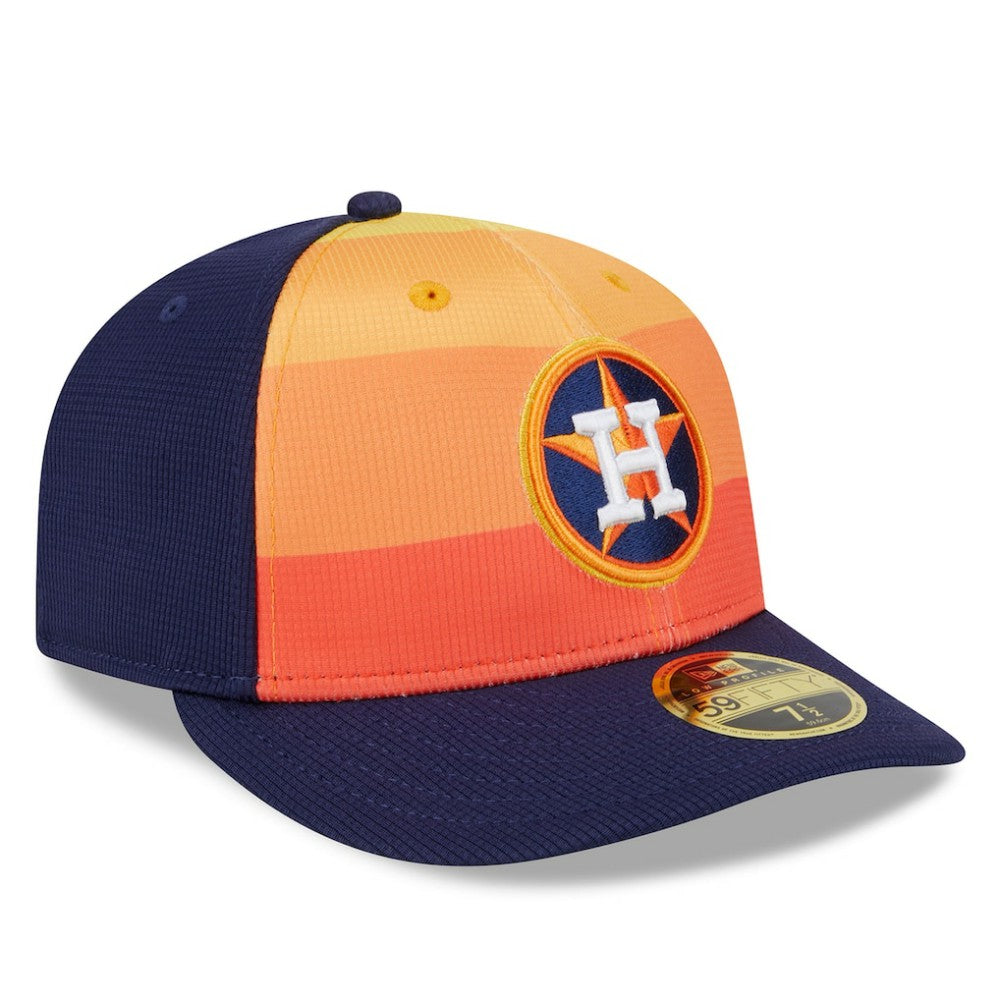 Houston Astros New Era 2025 Batting Practice Low Profile 59FIFTY Fitted Hat - Orange Hats