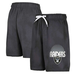 Las Vegas Raiders Youth Beach Bum Sun-Bleached French Terry Shorts Black